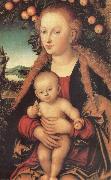 Lucas Cranach The Virgin under the arbol of apples oil painting picture wholesale